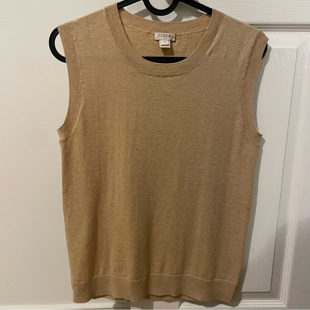 J. Crew Women's Sleeveless Knit Top in Camel